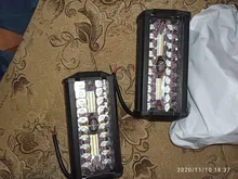 Barra de luz LED de 7 pulgadas para conducción todoterreno, haz combinado de 3 filas para barco, coche, Tractor, camión, 4x4, SUV, 12V y 24V, 2 uds.