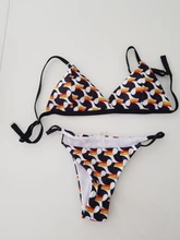 Bikini brasileño de corte alto para Mujer, traje de baño de dos piezas con estampado