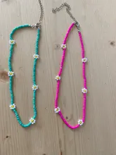 Coxeer-gargantilla de flores de estilo bohemio, accesorios de joyería de viaje para playa, ajustable, bonito collar de cuentas, 1 ud.