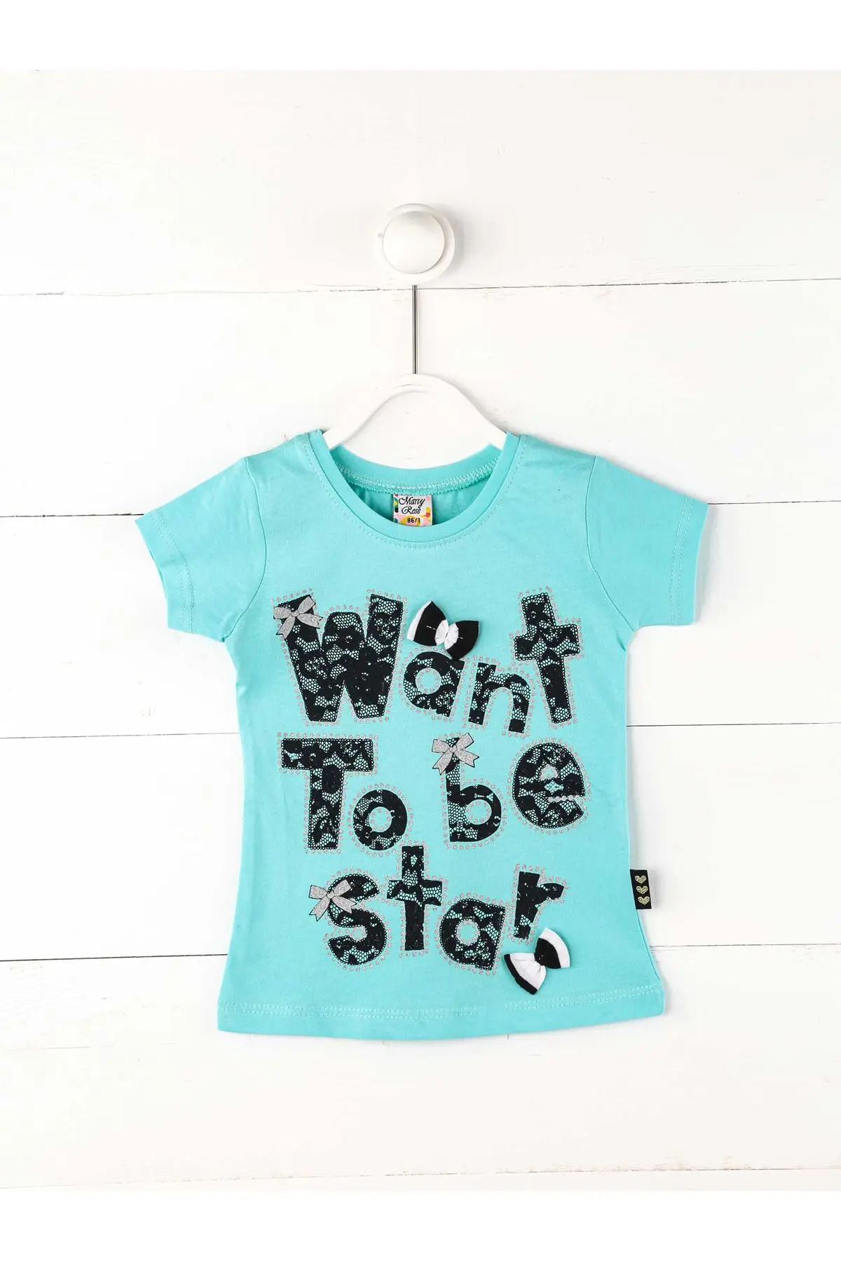 Зеленая Детская футболка с короткими рукавами для девочек|Тройники| |