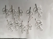 10 Uds rama encantos de Color plata antigua rama encantos colgantes para pulseras de abalorios de hojas joyería