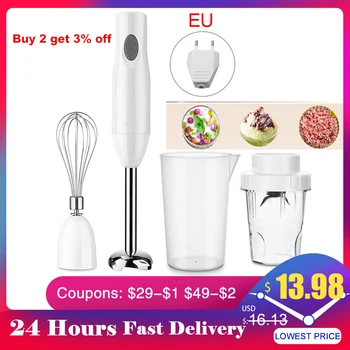 

4-in-1 Hand Blender Stainless Steel Immersion Hand Stick Blender Vegetable Meat Grinder 600ML Stirring Cup Food Mixer Juicer