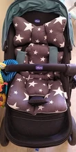 Almohadilla de algodón con estampado para cochecito de bebé, asiento de coche, silla con ruedas, colchón, funda de almohada, carro infantil, cojín grueso y cálido