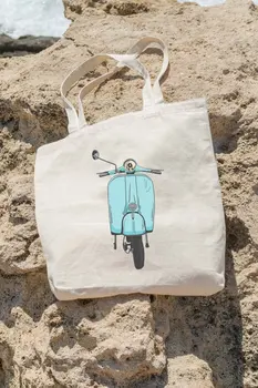 

Angemiel Bag Blue Motor Shopping Beach Tote Bag