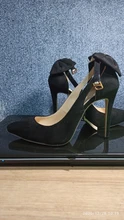 LOSLANDIFEN-zapatos de tacón fino con lazo para mujer, zapatillas femeninas de tacón fino de 11cm, con correa en el tobillo, adecuados para boda