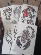 Temporary-Tattoo-Sticker Scorpion Dragon-Wing Tatto Wolf Cross-Flash Fake Tatoo Men Waterproof