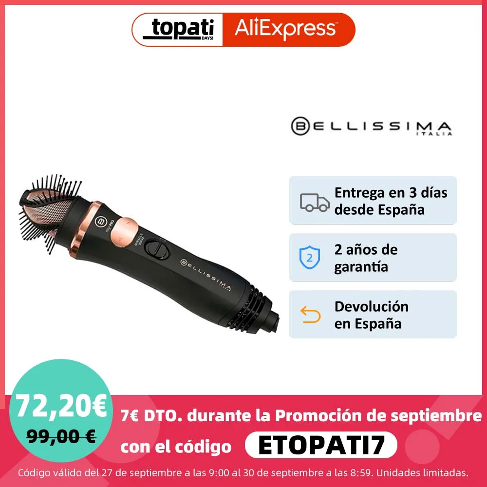 Bellissima Mijn Pro Miracle Wave GH19 1100,Cepillo Aire Moldeador, Rotación  Automática, Aire Caliente, Seca, moldea| | - AliExpress