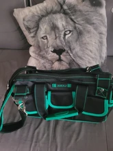 AIRAJ-Bolsa de herramientas portátil para electricista, multifunción, instalación de reparación, lona, grande, gruesa, impermeable, bolsillo de trabajo