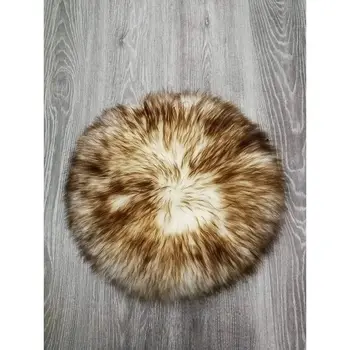 

Lamb leather cushion, 45 cm, fur cushion, stuffed cushion included