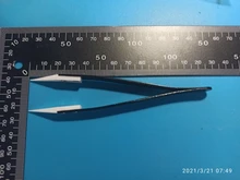 Pinzas cerámicas antiestáticas para cigarrillo electrónico de acero inoxidable, pinzas Cerámicas Industriales con aislamiento recto, Punta curva