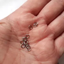 100-200 Uds. Anillos abiertos de acero inoxidable para hacer joyería conectores anillos divididos accesorios Diy joyería hallazgos suministros