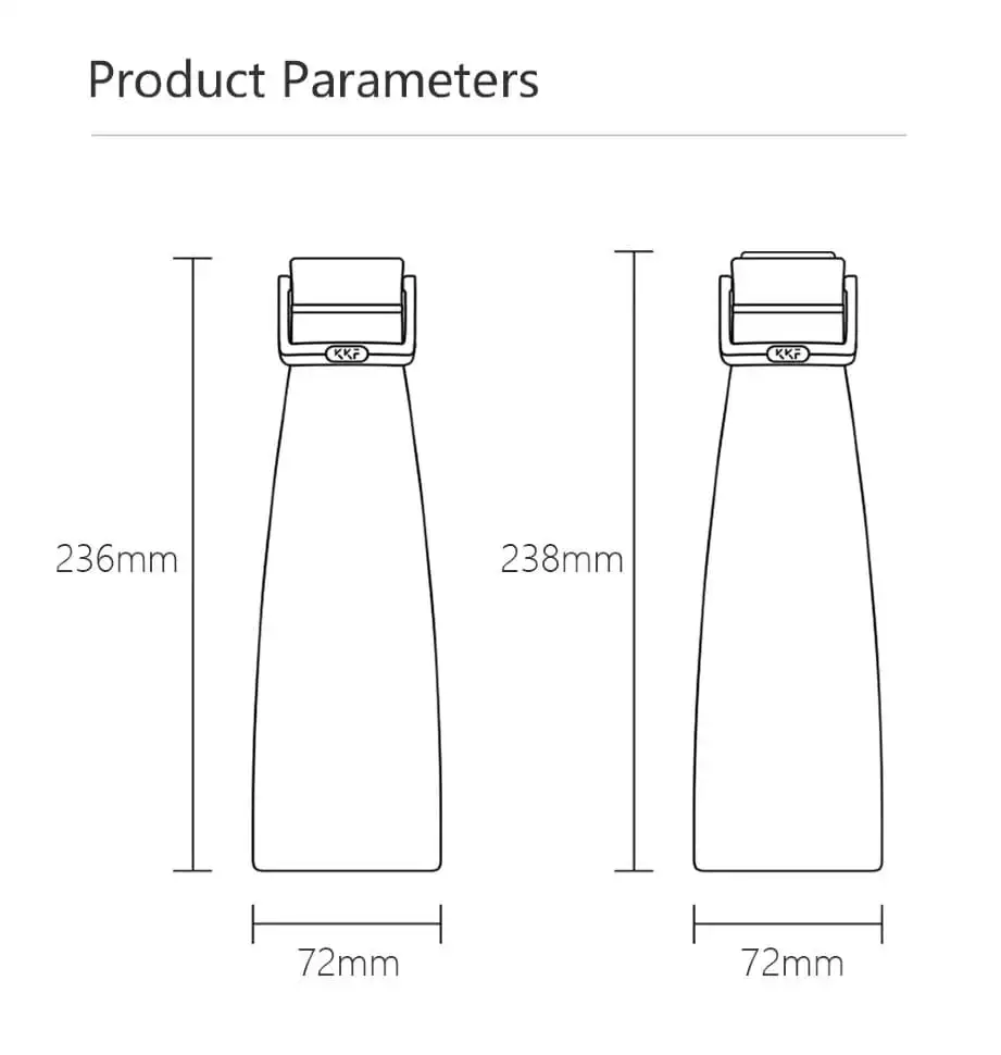 Термос Xiaomi KKF Smart Vacuum Bottle с OLED дисплеем 475мл Оранжевый|Системные аксессуары| |