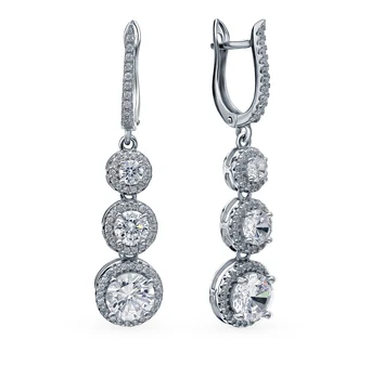 

Silver earrings with cubic zirconia sunlight sample 925