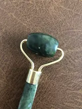 Rodillo masajeador Facial de Guasha Junta doble cabezas de remodelación de cara de elevación masajeador Natural Jade piedra cuello delgado herramienta de cuidado
