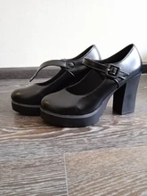 Zapatos de tacón alto cuadrados para mujer, plataforma con hebilla en la boca, zapatos de punta redonda, para primavera y verano