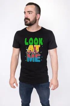 

Angemiel Wear Look At Me Cotton Black Male T-Shirt
