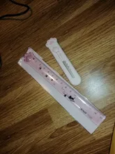 Reglas de plástico con Linda pata de gato para escuela, suministros de oficina Kawaii, accesorios de planificación, premio de estudiante