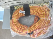 Cuerda de esquí acuático para deportes acuáticos, cuerda para deportes acuáticos de 3 secciones, mango flotante de 15 pulgadas