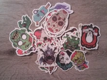 50 Uds. Con Graffiti de pegatinas de Terror, pegatinas oscuras divertidas para Estuche De Viaje, portátil, monopatín, guitarra, nevera