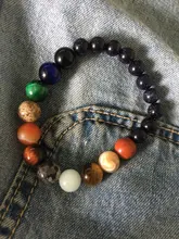 Pulsera de piedra Natural de galaxia para hombres y mujeres, pulsera curativa de constelaciones de los once del universo, joyería misteriosa