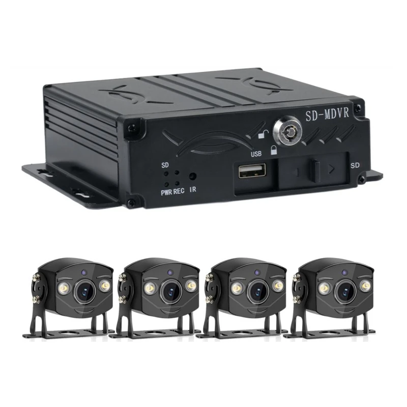 4-канальный автомобильный видеорегистратор 4ch MDVR с 4 камерами | Автомобили и