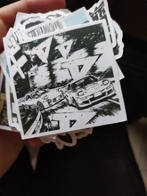 10/30/50 unids/pack anime japonés D inicial etiqueta calcomanías para cuadernos de ordenador de monopatín teléfono móvil de dibujos animados