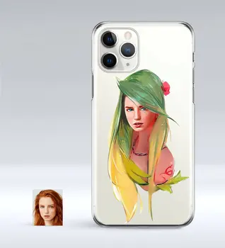 

Personalized Women 'S Abstract Caricature of iPhone 11 Pro Slim Transparent Silicone Phone Kapağı-28