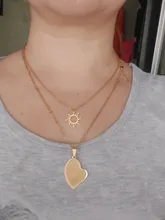 DOTIFI 316L collar de acero inoxidable Chapado en étnicos tótem solar collares con colgantes encanto mujeres cumpleaños fiesta de joyería de moda