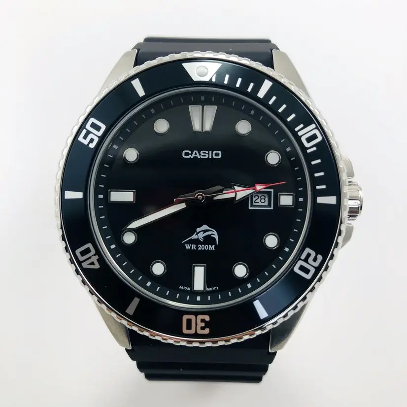 Оптическими зумом Casio марлина мужские часы жесткий MDV 106 1A резиновый ремешок для