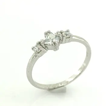 

Diamond Style Tiny Zircon Stone Top Quality Silver Ring