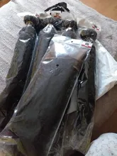 Extensiones de cabello humano rizado, con cierre Frontal mechones 3 o 4, 13x4, 28 y 30 pulgadas, tejido brasileño y cierre de encaje