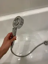 Cabezal de ducha de doble cara, regadera de doble función, ahorro de agua, redondo, ABS, cromado, de mano de alta presión