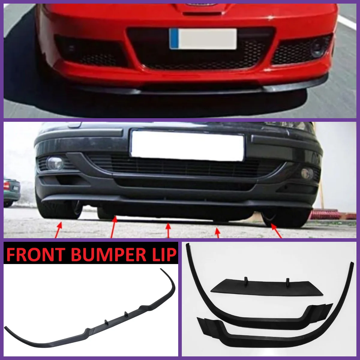 For Seat Leon Mk1 CUPRA R FRONT SPOILER BUMPER LIP 1997-2006 Years Euro  Spoiler Lip Universal 3 PCS Body Kit Auto Car Accessory - AliExpress