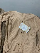 Cárdigan de invierno para mujer, suéter de cachemira de manga larga con cuello de pico, jerséis de punto, abrigo, 2021