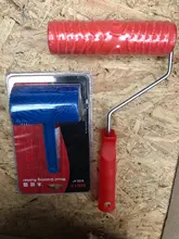 Juego de herramientas con patrón de imitación de madera, rodillo de goma Eg300T de 7 pulgadas + Embo de recubrimiento de grano de madera Ms16