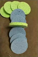 Esponja de madera Natural para el cuidado de la cara, compresa, cosmético, Puff, limpieza, removedor de maquillaje, 1/5 Uds.