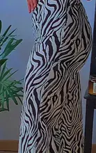 WannaThis-pantalones de pierna ancha con estampado de cebra para mujer, pantalón Sexy de cintura alta, moda informal, ropa de calle, Otoño, 2020