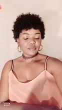 Corte Pixie-Peluca de cabello humano Afro rizado, hecha a máquina, corta, brasileña, Remy