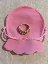 Anillos irregulares de croissant para mujer, Anillos geométricos circulares gruesas con texturas minimalistas, joyería 2021