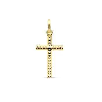 

Pendant 18k gold cross 17mm. Forms carved