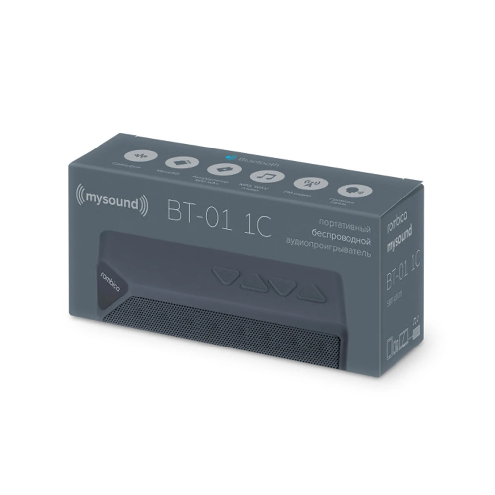 Портативная акустика Rombica MySound BT-01 1C, серая