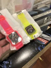 Correa de silicona transparente para Apple Watch Series Se 6 5 4 3 2, banda de 40mm 44mm para Iwatch Se 5 4 3, Correa impermeable de 38mm 42mm