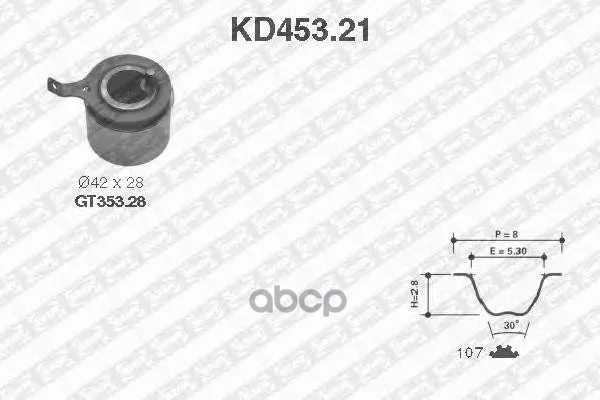 Комплект Ремня Грм Chevrolet Spark/Daewoo Matiz 0.8 98- Ntn-Snr Kd45321 NTN-SNR арт. KD45321