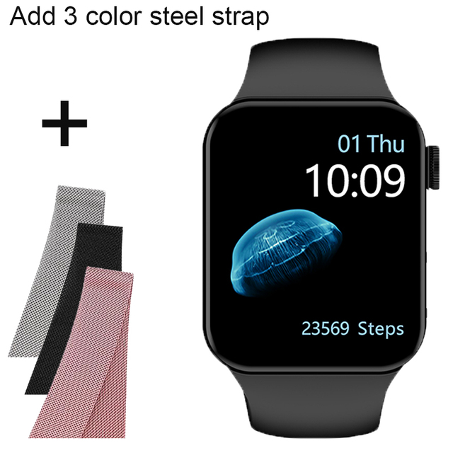 IWO Smartwatch Smart Watch Series 7 Double Button Heart Rate Monitor Dial Call Smart Watches Men Women For IOS Android