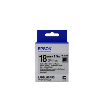 

Epson Label Cartridge Reflective LK-5SBR Black/Silver 18mm (1.5 m)