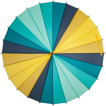 

Umbrella-Reed "spectrum", turquoise blue with yellow