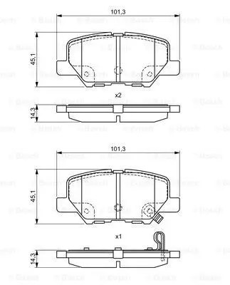 Колодки дисковые задниеMitsubishi Outlander 2.0/2.4i 12, Citroen