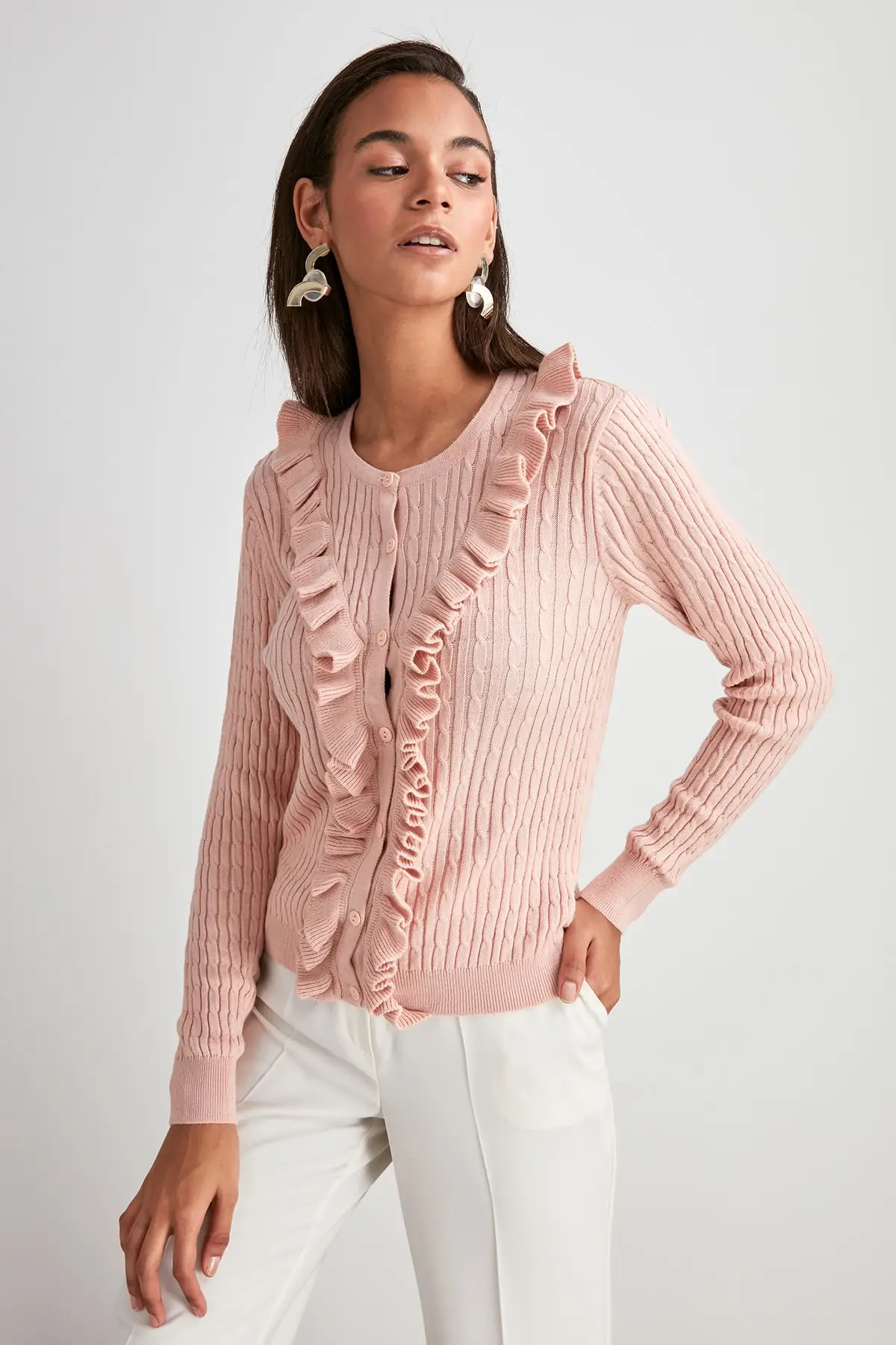 

Trendyol Frilly Knitwear Sweater TWOAW20KZ1340