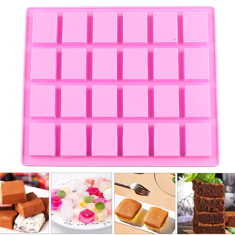 Mould Candy Heart Silicone Mould Ice Cube Tray Cake Soap Pan 4-Cavity Chocolate 