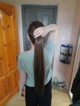 MANWEI24 pulgadas cabello Natural hilo Invisible en extensiones de cabello sintético No Clip con Secrect línea fácil adjuntar cabello halo